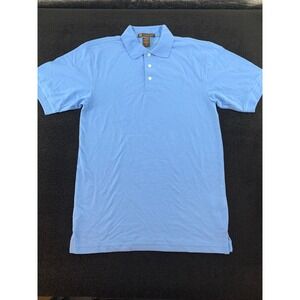 Harriton Light Blue Short‎ Sleeve Collared Polo Shirt S/P